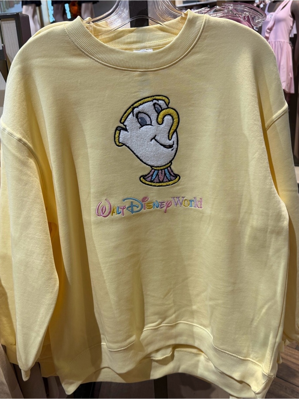 NWT Walt Disney World Beauty & the Beast Chip Embroidered Sweatshirt S Small